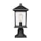 Z-Lite Portland 1 Light Outdoor Pier Mount Light, Black & Clear Beveled 531PHMR-533PM-BK - alternate 4